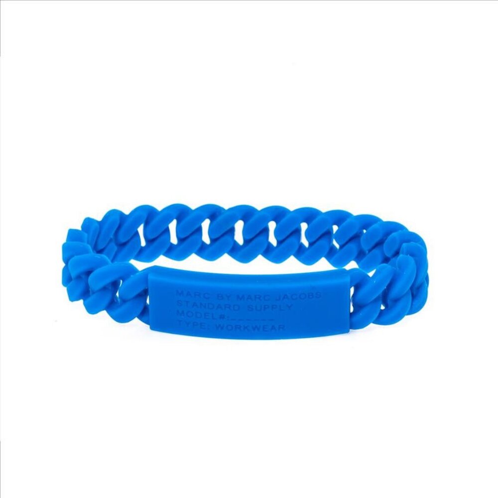 Mark by Mark Jacobs Braided Silicone Bracelet Electric Blue NWT